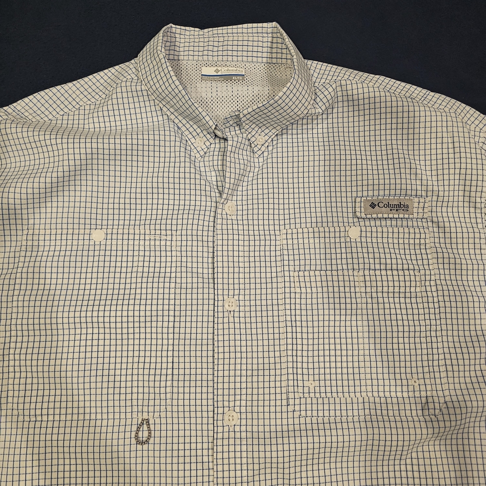 Columbia PFG Light Blue Checkered Shirt - Picture 2 of 4